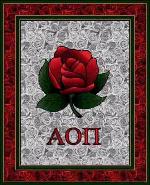 Alpha Omicron Pi Coverlet Tapestry Throw
