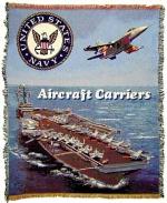 Naval Aircraft Carriers Tapestry Throw
