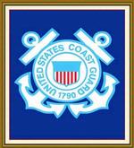 United States Coast Guard Emblem Tapestry Throw