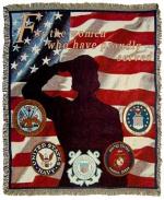 Women In The Military Tapestry Throw