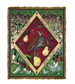 12 Days Christmas Tapestry Throw