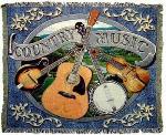 Country Music Tapestry Throw