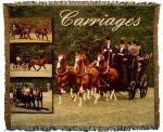 Horse Carriages Tapestry Throw