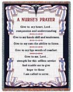 Nurse's Prayer Tapestry Throw