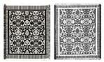 Baroque Enchantment Reversible Chenille / Black Tapestry Throw