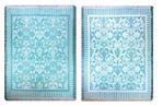 Baroque Enchantment Reversible Chenille / Blue Tapestry Throw