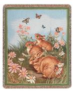   NEW Bunny Hop Tapestry Throw