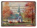  NEW Chapel in the Woods, Amazing Grace Tapestry Throw