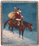 A Cowboy Christmas Tapestry Throw