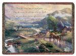 Emerald Valley with Irish Blessing Tapestry Throw