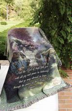 The Garden of Hope with Verse Tapestry Throw