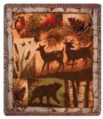 Lodge Collage Tapestry Throw