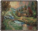 Psalm 46:10 Mountain Paradise Tapestry Throw