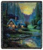 Meadowood Cottage, Isaiah 32:18 Tapestry Throw
