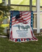 A Soldier's Prayer Tapestry Throw