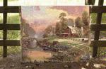 Sunset at Riverbend Farm Tapestry Throw