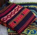 Rubio Collection Red & Black Tapestry Throw
