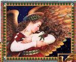 Angel and Dove Tapestry Throw