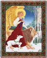 Angel, Lion and Lamb Tapestry Throw