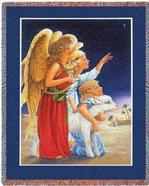 Angels At Night Tapestry Throw