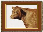 Red Angus Tapestry Throw