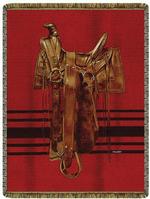 Textures, Leather And Wool Tapestry Throw