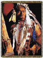 Standing Bear Tapestry Throw