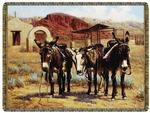 Border Burros Tapestry Throw