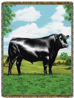 Black Angus Tapestry Throw