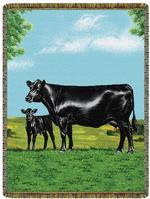 Black Angus Duo Tapestry Throw