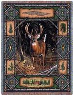 Deer Lodge Tapestry Throw