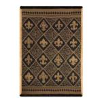 Fleur de Lis Gold Damask Tapestry Throw