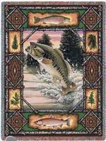 NEW Fish Lodge Tapestry Throw