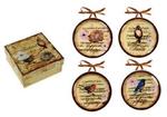 Feathered Nest Mini Plates, Set of 4