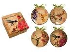 Wings and Blossoms Mini Plates, Set of 4
