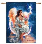 The Christmas Star Fiber Optic Tapestry Wall Hanging
