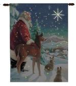 Silent Night Fiber Optic Tapestry Wall Hanging