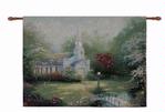 Hometown Chapel Fiber Optic Tapestry Wall Hanging