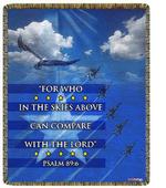 Air Force Psalm 89:6 Tapestry Throw