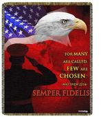 Marine's Matthew 22:14 Tapestry Throw