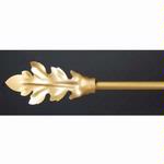 Gold Leaf Finial Rod, Curtian, Drapery and Wall Hanging Finial & Dowel