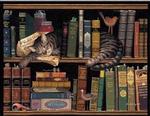 Max in the Stacks Tapestry Throw