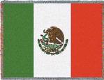 Mexico Flag Throw Blanket