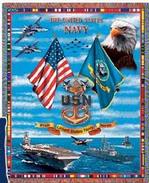 United States Navy Sea Power Throw Blanket