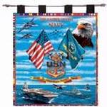 US Navy Sea Power Tapestry Wall Hanging
