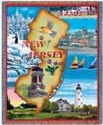 New Jersey State Tapestry Throw