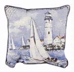 Morning Sail Tapestry Throw Pillow