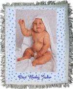 Baby Gift Personalized Photo Weave Tapestry Throw