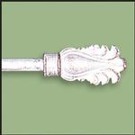A Feather White Curtain, Drapery or Wall Hanging Rod