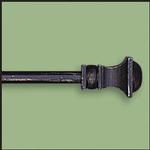 Square Black, Drapery or Wall Hanging Rod